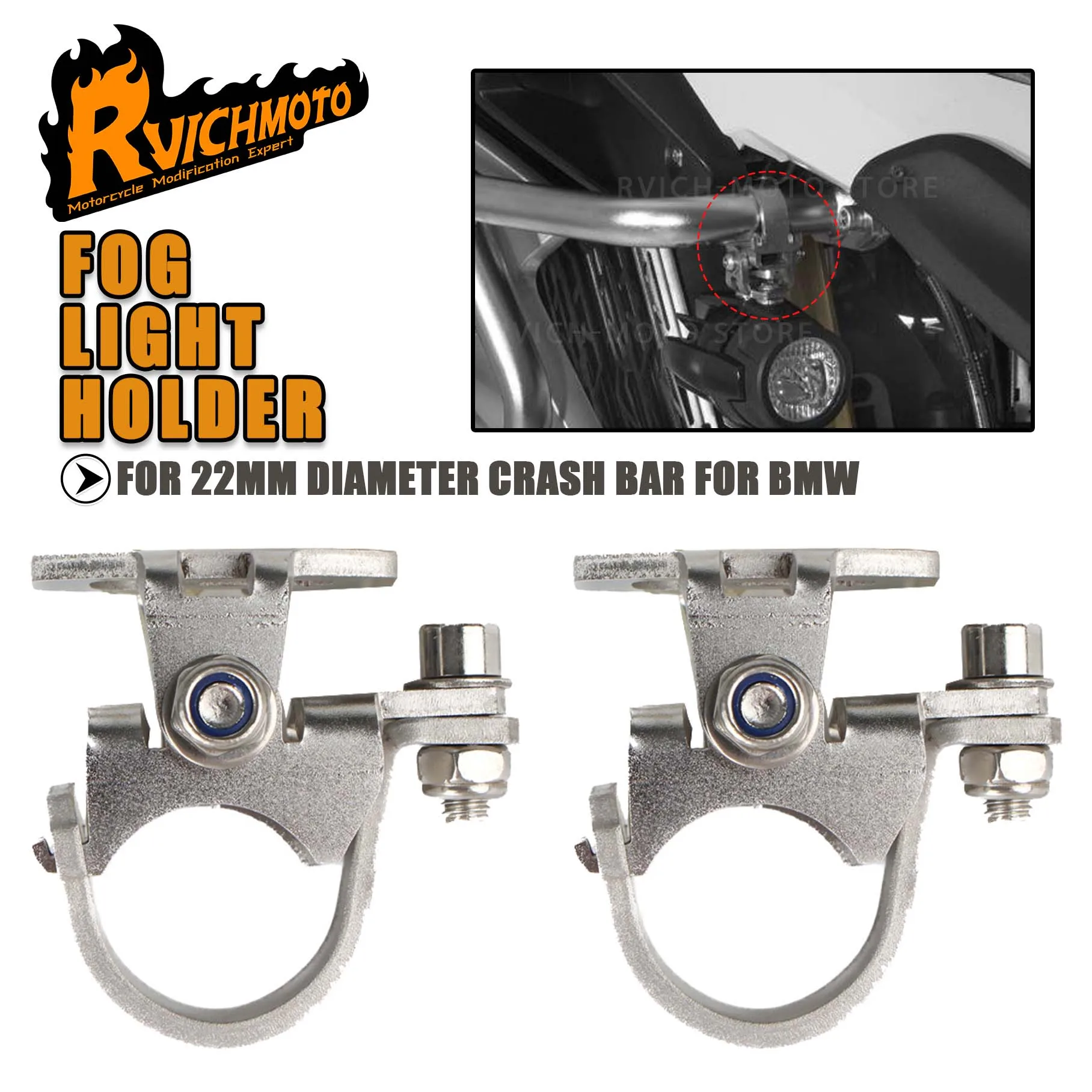F750 F850 GS 22mm Durchmesser Crash Bar Motorrad Nebelscheinwerfer Scheinwerfer Unterstützung Für BMW R1200GS R1250GS ADV Nebel Licht Halterung halter