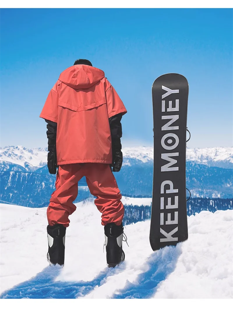 Monos de esquí impermeables para hombres y mujeres, chaquetas de snowboard transpirables, pantalones baberos, traje de nieve unisex para exteriores,