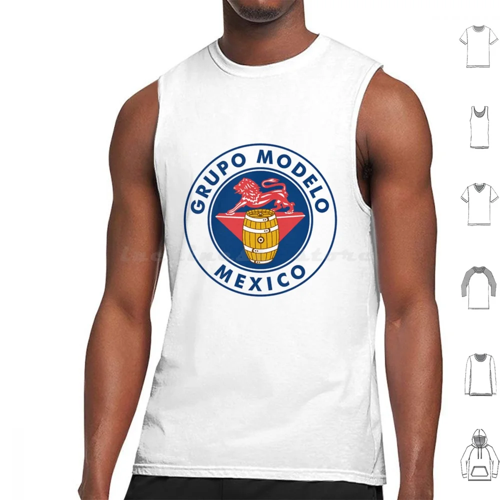 Vintage-Grupo-Modelo-- Beer-Lager-T-Shirt Tank Tops Vest Sleeveless Vintage Grupo Modelo Beer Lager