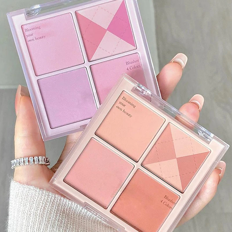 DIKALU Honey Story Four Color Blush Powder Delicate Natural Lift  Low Saturation Pseudo-vegetarian Blush INS