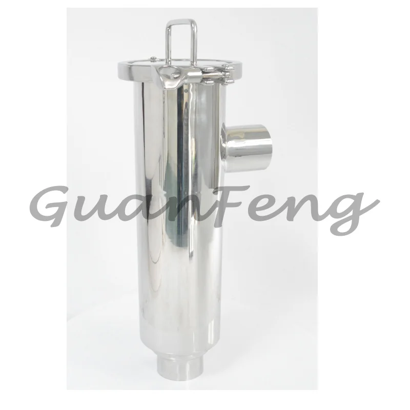 Food‑Grade DN25 Sanitary Welded Pipeline Strainer, SS304 SS316L Stainless Steel Milk Filter for Sanitary Fluid Filtration