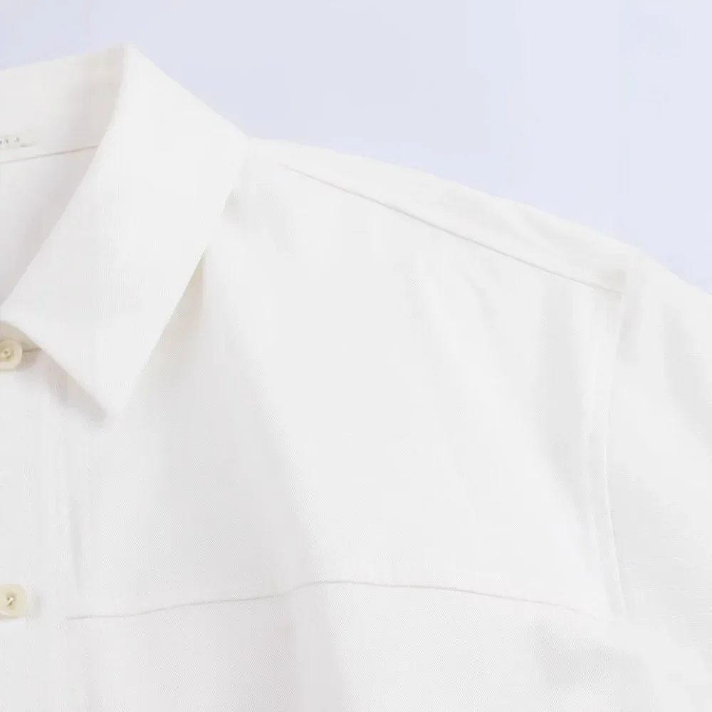 PRINTKAOIR فستان قميص نسائي طية صدر السترة كم قصير واحدة الصدر الجانب سستة مطوي تنورة الصيف جديد عادية شيك تنورة صغيرة