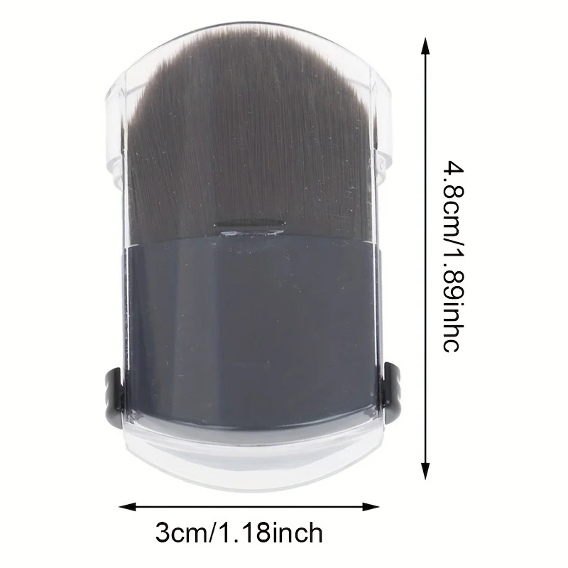فرشاة مكياج أحمر الخدود تلسكوبية صغيرة محمولة للسفر، فرش بودرة أساس ناعمة ذات وجه واحد مع غطاء أدوات تجميل #3