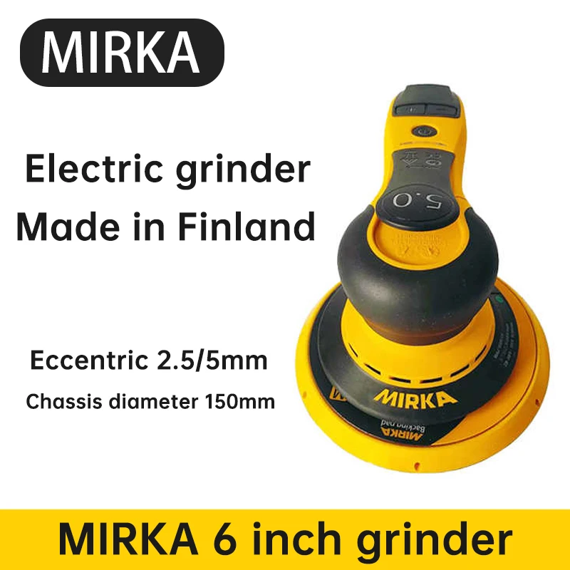 Finland MIRKA lixadeira eletrica 6-inch automotive polisher eccentric 2.5mm/5mm electric grinder