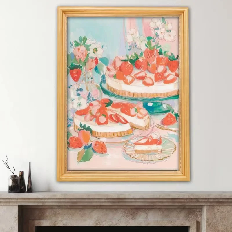 DIY Diamond Art Painting Kits Cake Bakery Cafe Pink Kitchen Cherry Cupcake Ice Cream Strawberry Embroidery Mosaic Cross Stitch view 2