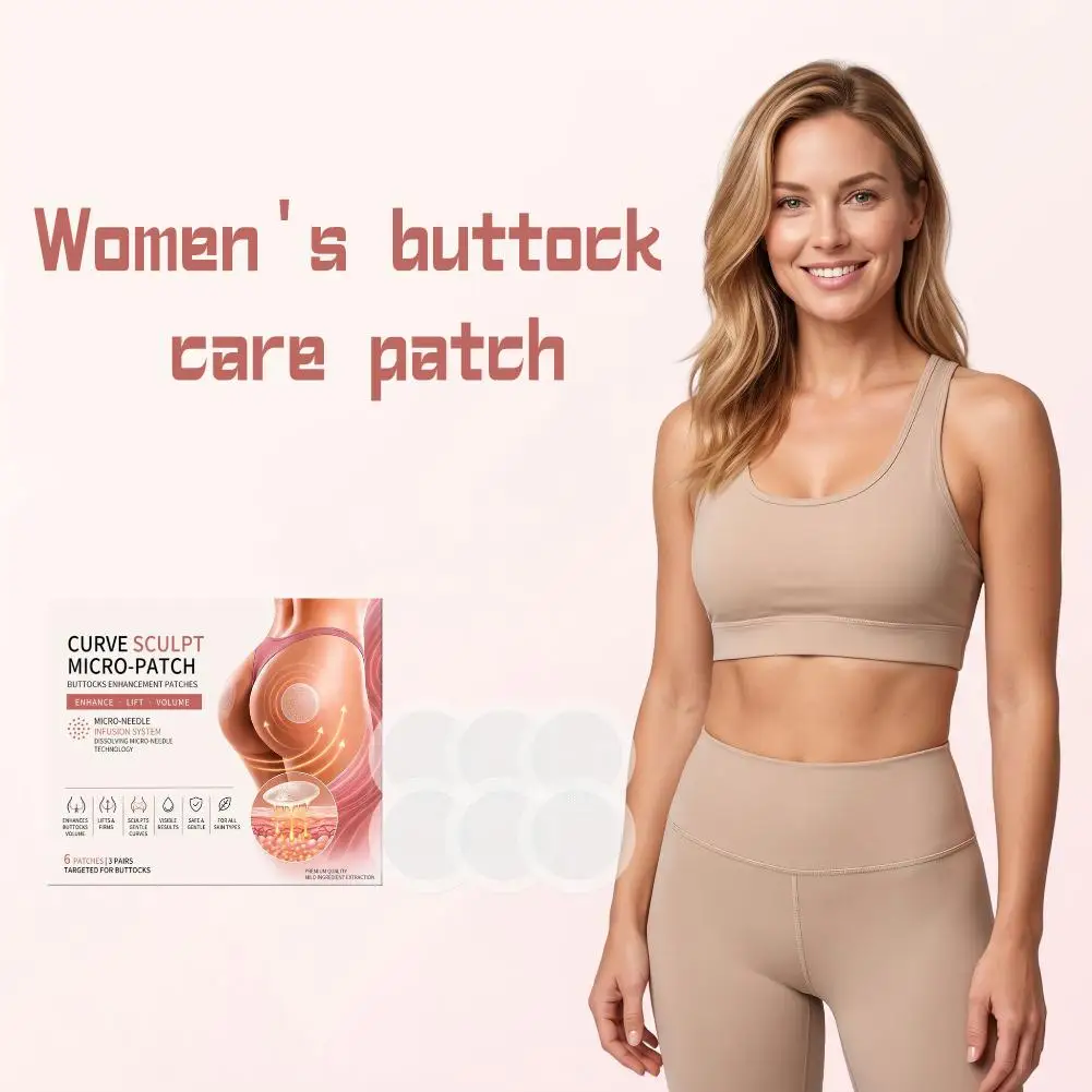 Curve Sculpt Micro‑Patch 6psc/1box Gentle External Hip‑Care Sticker Nourishing Body‑Beauty Patch For Hip‑Shape Maintenance