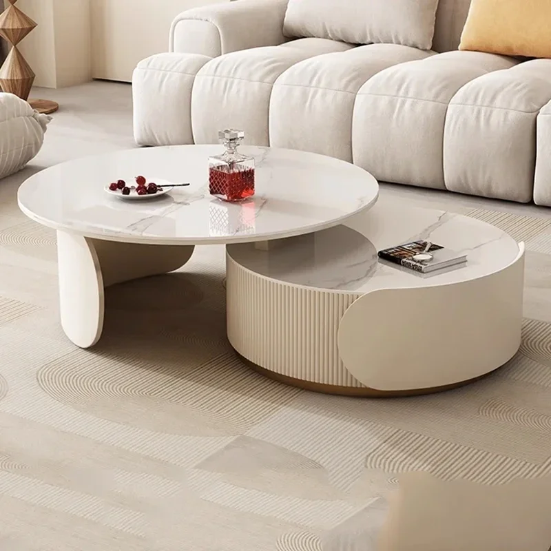 Modern Japandi Side Table Clear Luxury Corner Nesting Coffee Tables Floor Premium Unique Tavolino Da Salotto Home Furniture