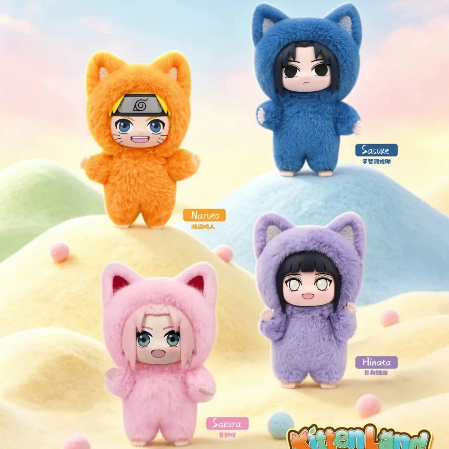 In Stock Official EAKI Naruto Cat Paradise Vol.3 Blind Box Soft Plush Figure Cute Anime Collectible Desktop Ornament Toy Gift - view 3