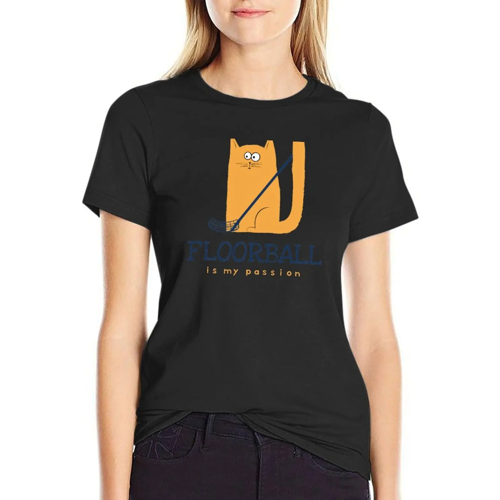 Floorball is my passion T-Shirt animal print shirt for girls sports fans funnys luxury designer clothing Women