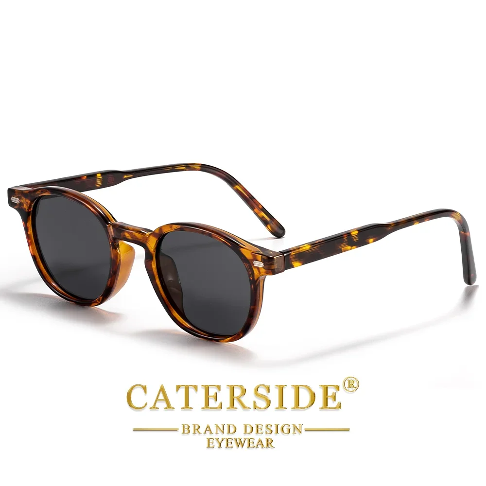 CATERSIDE Neue polarisierte Sonnenbrille für Herren, runder Rahmen, Sonnenbrille für Damen, Outdoor-Sport, Retro, Festival, Geschenk, Brillen, UV400