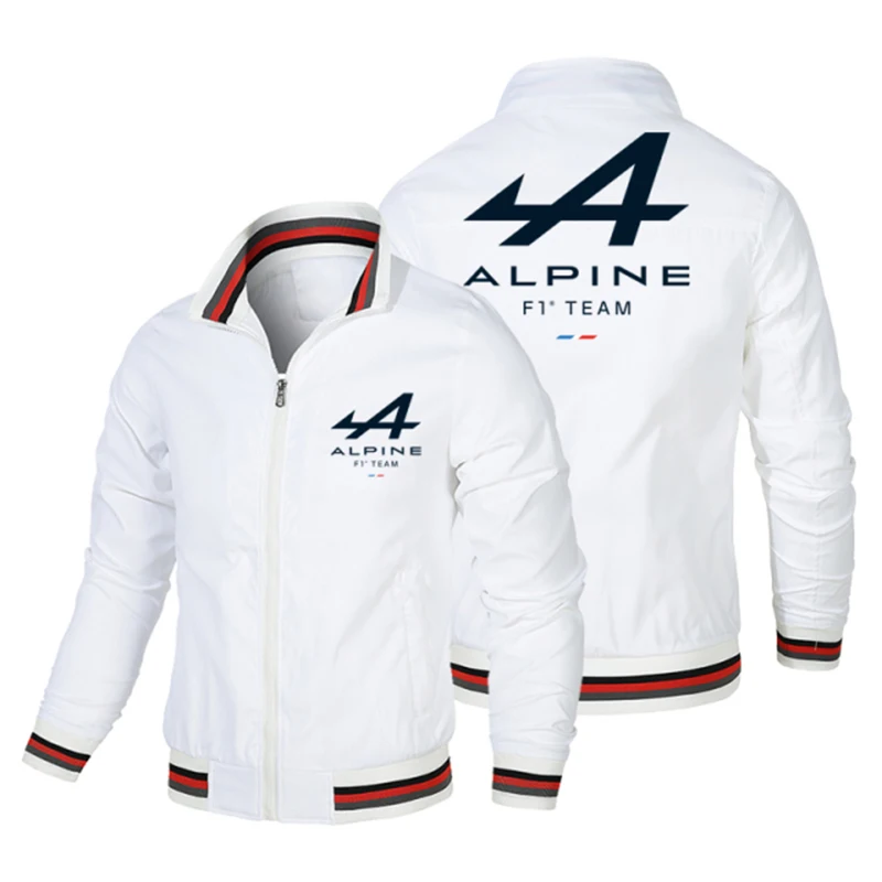 New Alpine F1 Team Zipper Jacket Sportswear Outdoor Carsweater Men\'s Pocket Casual Spring and Autumn