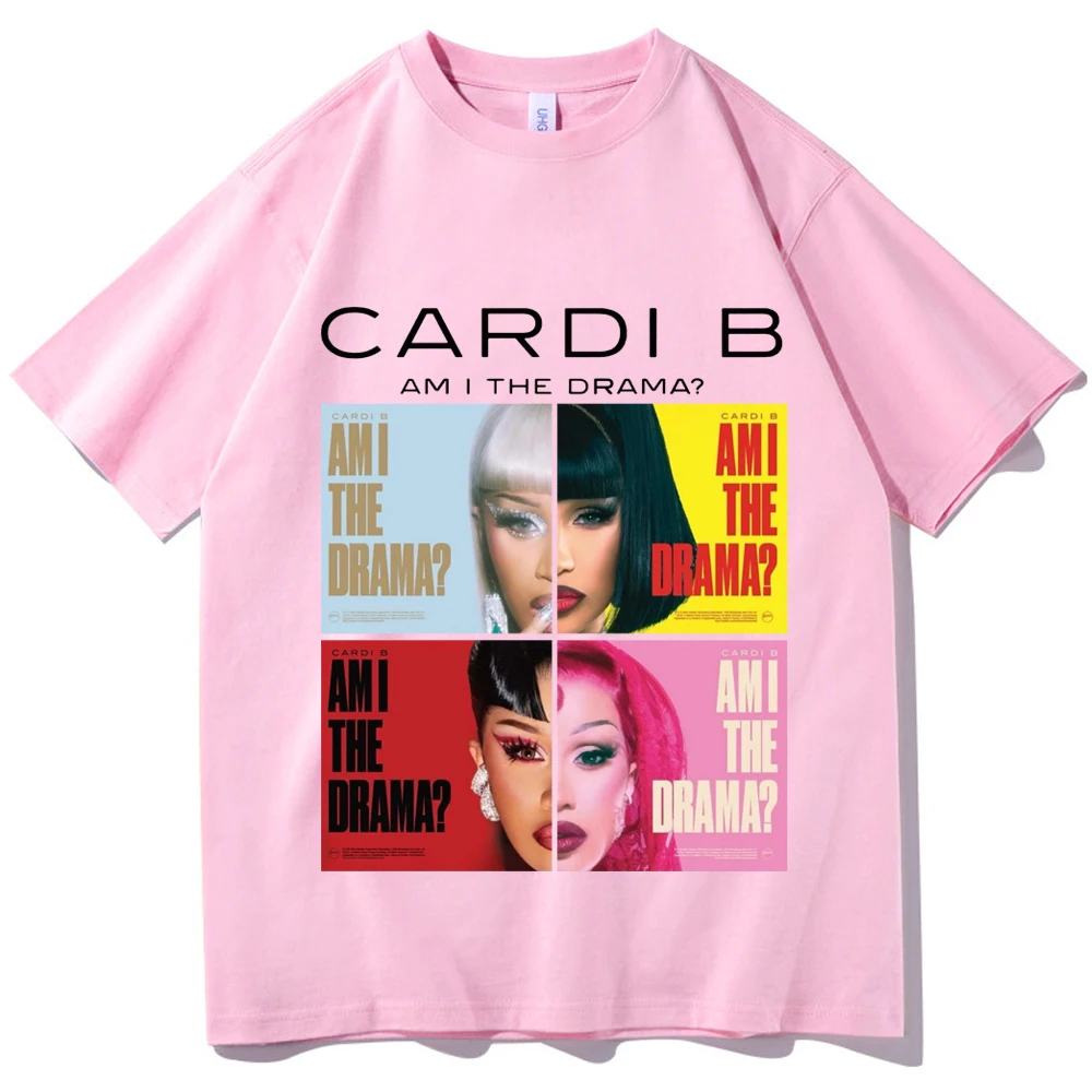 2025 هل أنا الدراما كاردي B تي شيرت رجل امرأة Harajuku س الرقبة قميص غير رسمي هدية #6
