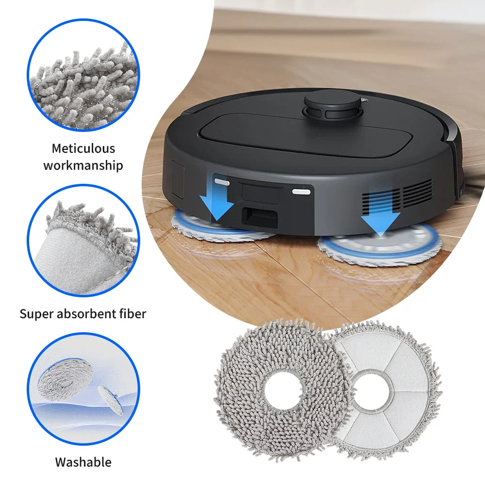 ممسحة قماش لـ Roborock P10S P10 PRO لـ Dreame L20 Ultra لـ ECOVACS X1S PRO X2 OMNI T20 OMNI T30 لـ Xiaomi X20 + X10 + فراغ