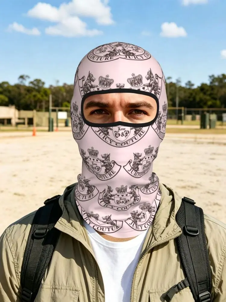 AliExpress NONE Y2k Juicy Couture Crest Breathable Balaclava Full Face Mask Sun Protection Neck Gaiter For Motorcycle Cycling Fishing Outdoor