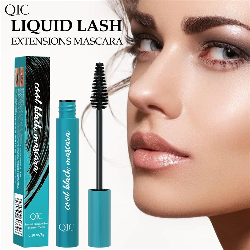 

mascara waterproof lengthening eyelashes black silk fiber mascara women makeup cosmetics