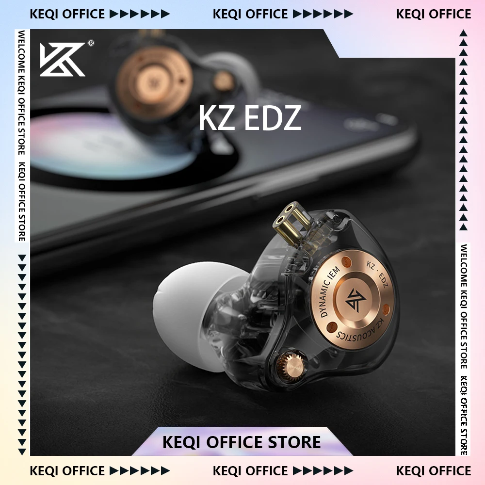 Kz Edz Hifi Earphones In-Ear Wired Headphones Mic Deep Bass Stereo Ultra Wide Frequency Iem Customized Music Gaming Edx Pro X