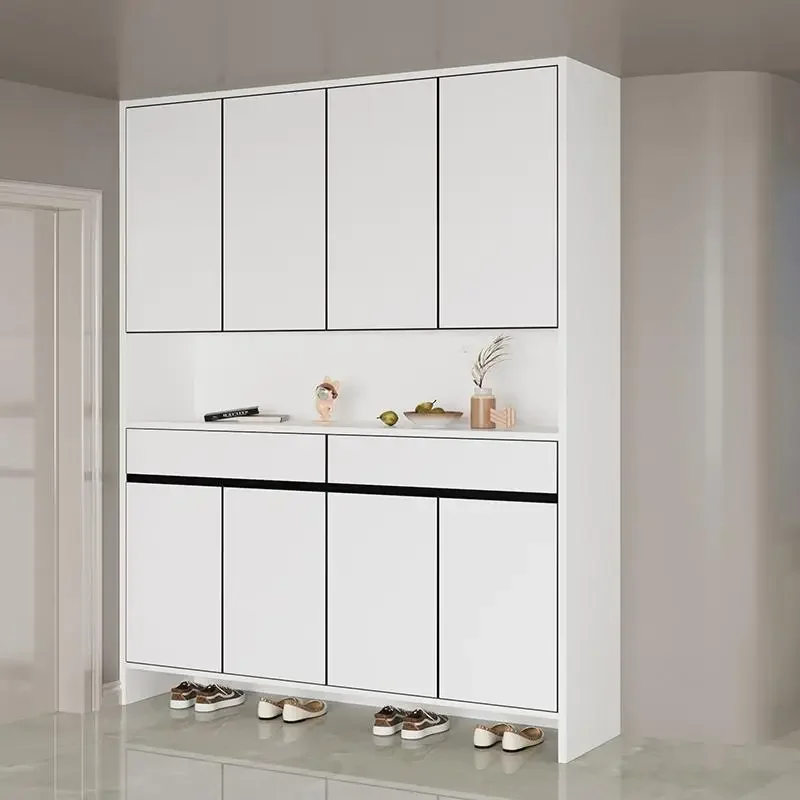 Aluminum alloy shoe cabinet Home door Outdoor balcony Shoe storage cabinet Waterproof sunscreen storage cabinet