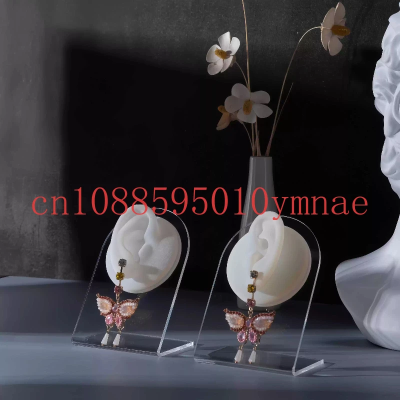 

Подставка для сережек, плюшевая грязеотталкивающая силиконовая модель уха, может быть пирсингом, реквизит для съемки ювелирных изделий, многократное использование