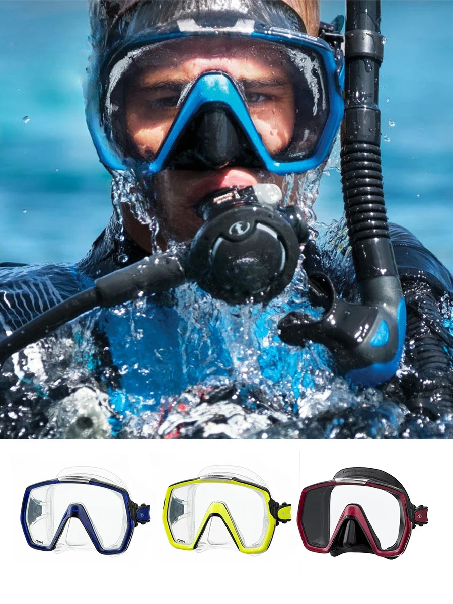 M1001 diving mirror, large field of view mask, tough large frame frog mirror, men's HD professional scuba goggles