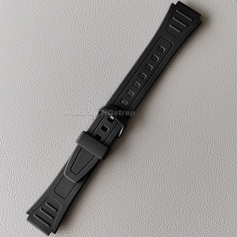 카시오 W800H F-91W F105/108 A158/168 AE1200/1300 범용 고무 시계 밴드 플라스틱 스포츠 팔찌에 대 한 18mm 실리콘 시계 스트랩