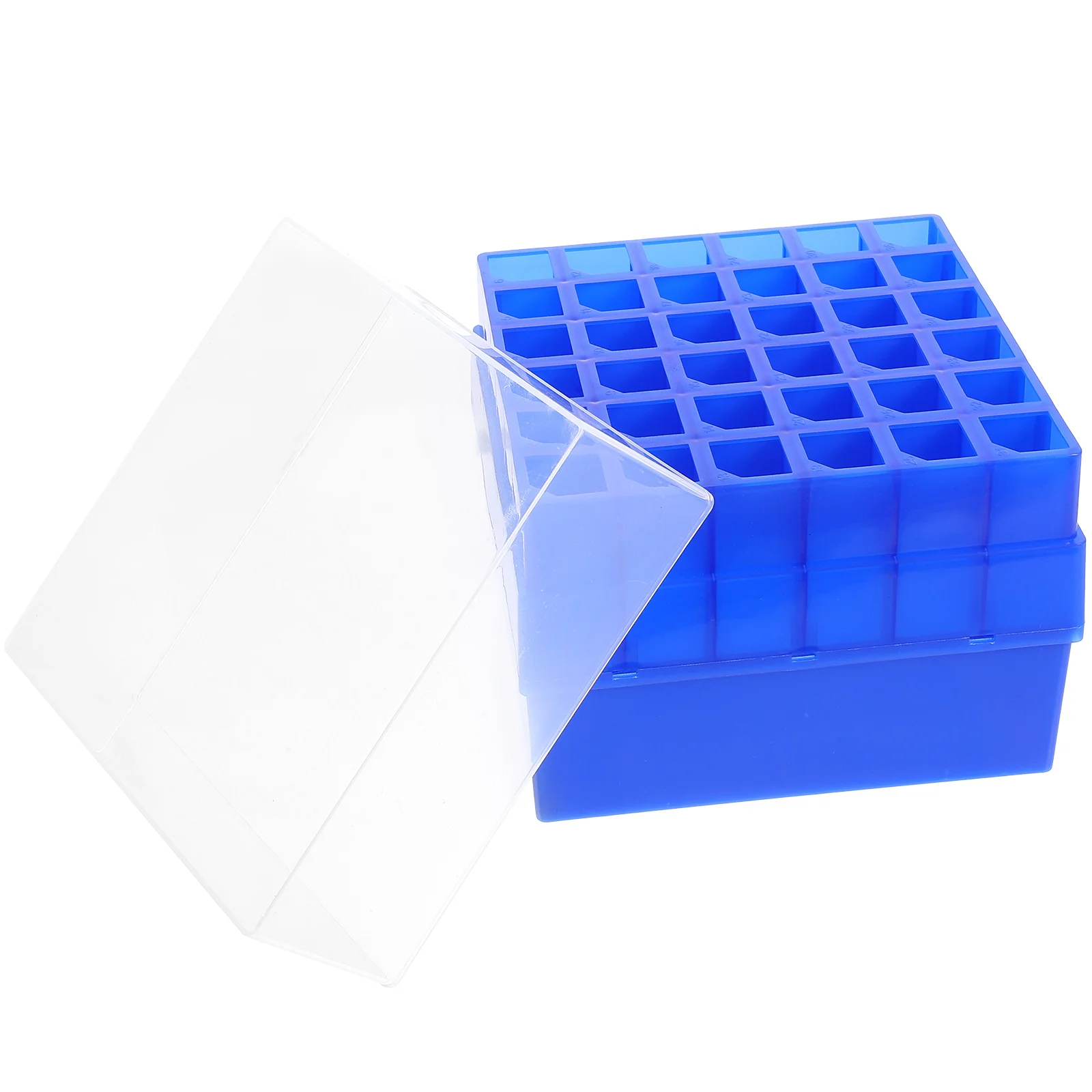 Plastic Freezing Box Tube Storage Box 36 Grids Lab Test Tube Holder Sampling Tube ganizer With Number Mark Test