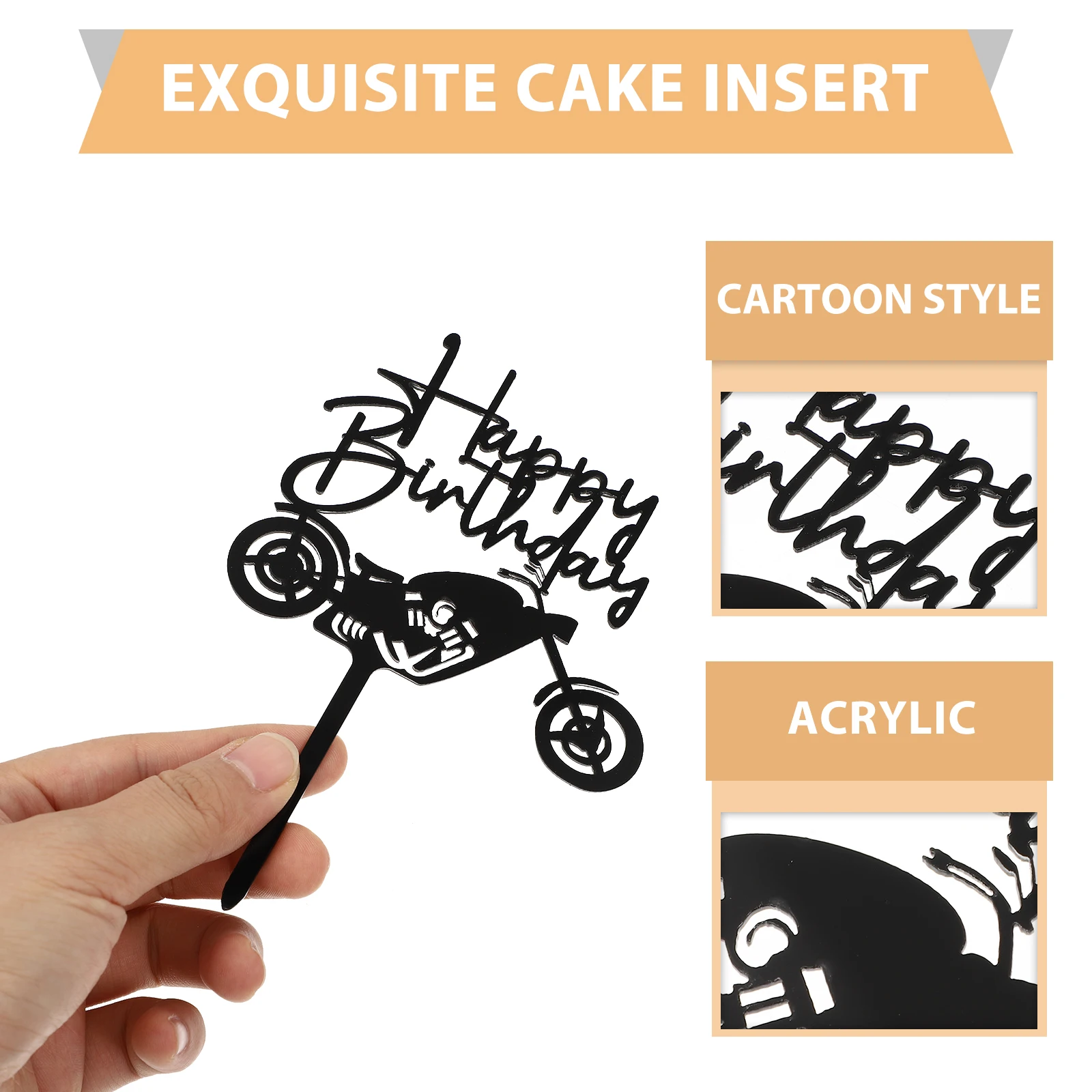 

10pcs Vehicle Topper Acrylic Reusable Party Supplies Cupcake Toppers Birthday Cake Decor Cake Ornament For Decoration