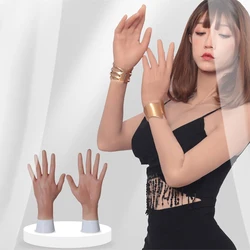 Crossdresser Silicone Female Gloves High Simulation Fake Hands for Cover Scars Transgender Cosplay Realistic Artificial Skin