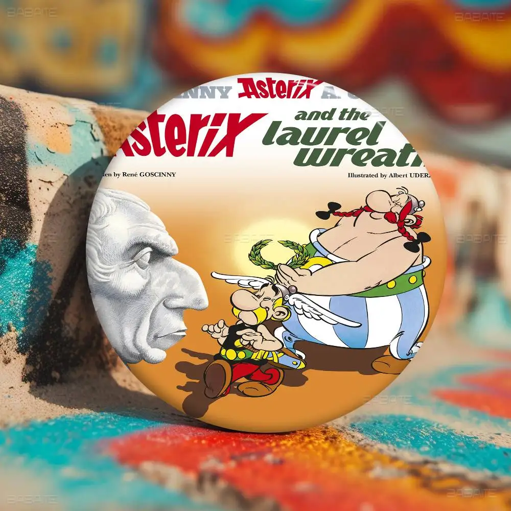 Animation Asterix Abzeichen Kreative Weißblech Soft Button Pins Tier Icon Brosche Revers Rucksack Abzeichen Zubehör Pin