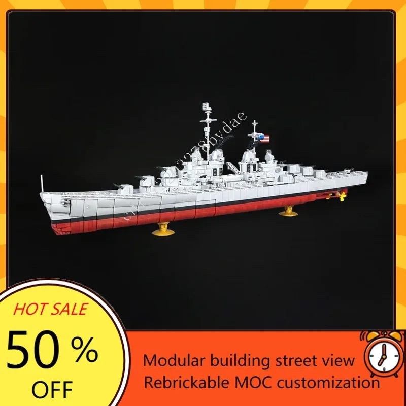 

3546CS MOC Atlanta-class Cruiser Custom Puzzle Warship Model Technical Educational Set DIY AssemblyCreative Kid Puzzle Xmas Gift