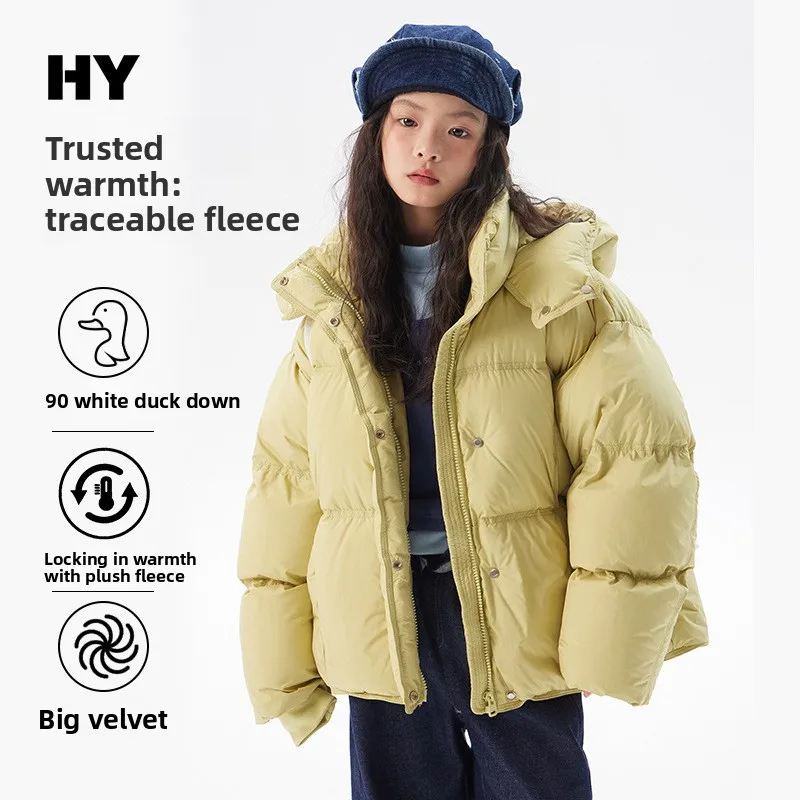 

Детская зимняя куртка на пуху, новая, утолщенная, с 90% белого утиного пуха, детская зимняя одежда