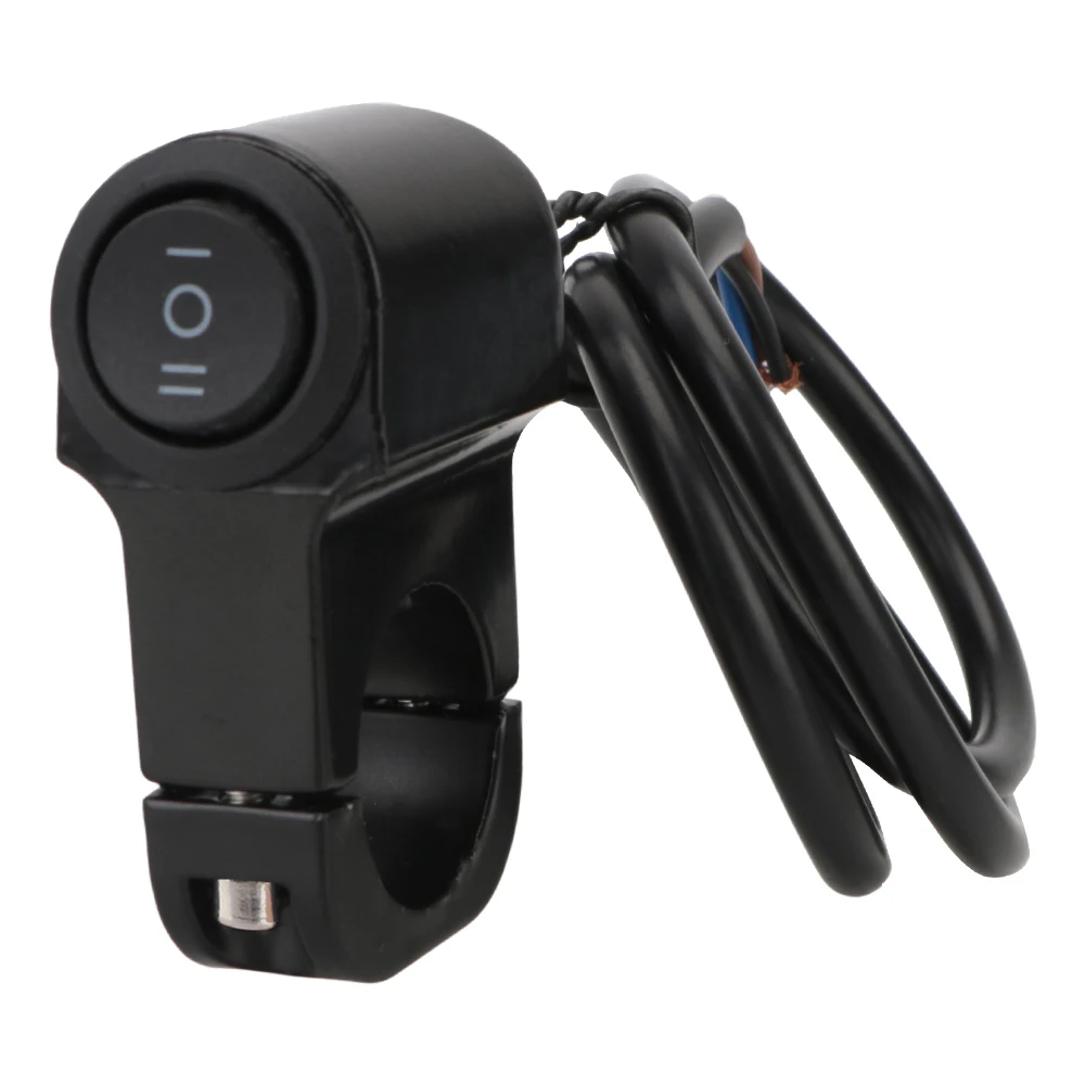 Aluminum Alloy Three-position Button 12V Spotlight Retro Switches Handlebar Headlight Switch 22cm 7/8in For ATV Motorcycle