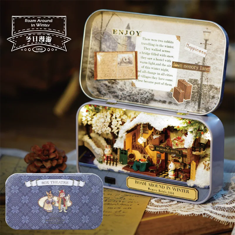 DIY Cabin Box Theater handgefertigtes Montagemodell