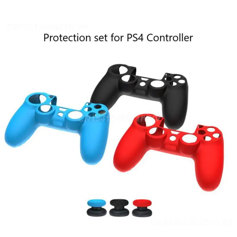 1/2SETS Gamepad Cover Soft Silicone Controller Protective For Joystick Gamepad Suit Anti-sweat Black