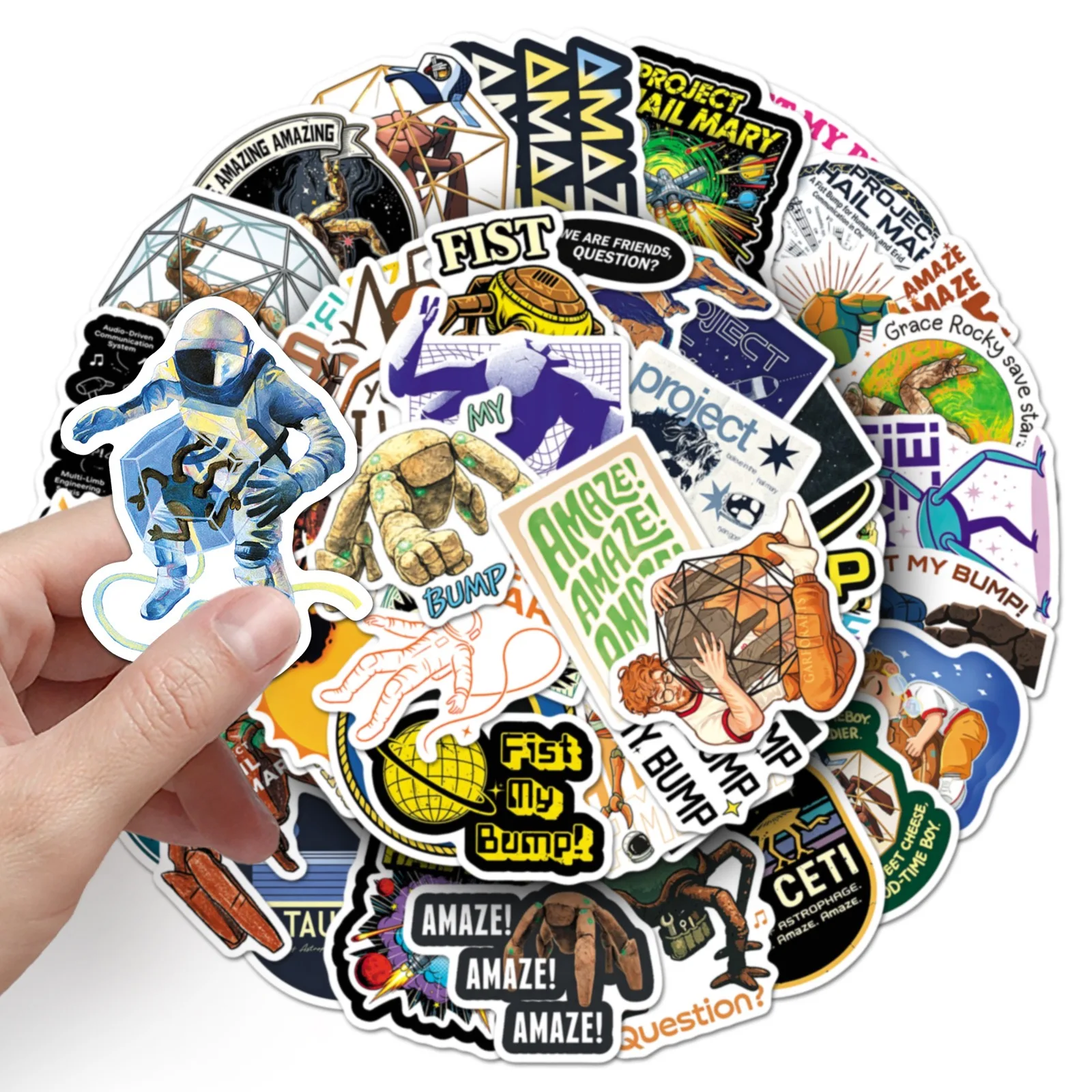 Picture 4: 50Pcs Project Hail Mary Stickers Decals For Laptop Scrapbook Luggage Guitar Helmet DIY Graffiti Aesthetic Stickers