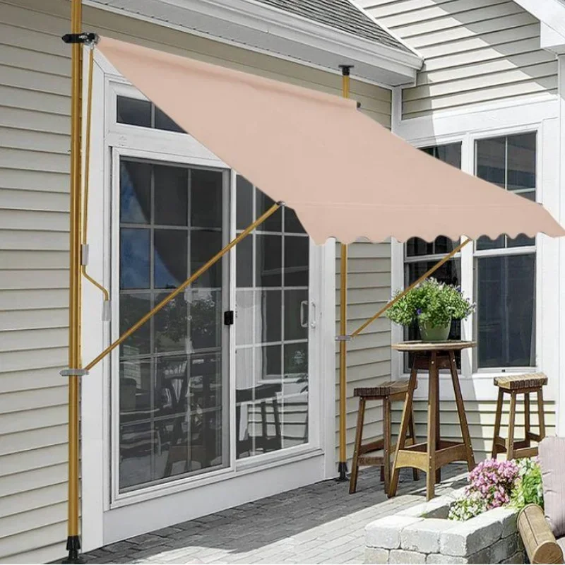 3*1.2m Pillar type awning Outdoor Patio Garden Canopy Sun Shade Balcony patio retractable awning Aluminum Alloy