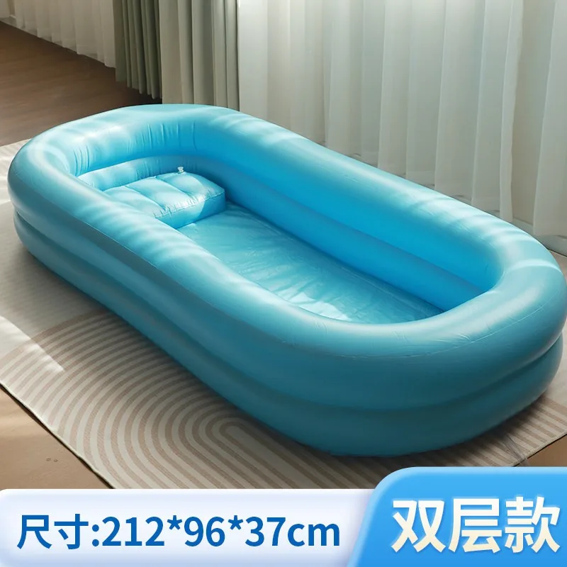 Inflatable Shower Bed for Bedridden Elderly - Portable Nursing Bath with Drainage System & Quick Deflate