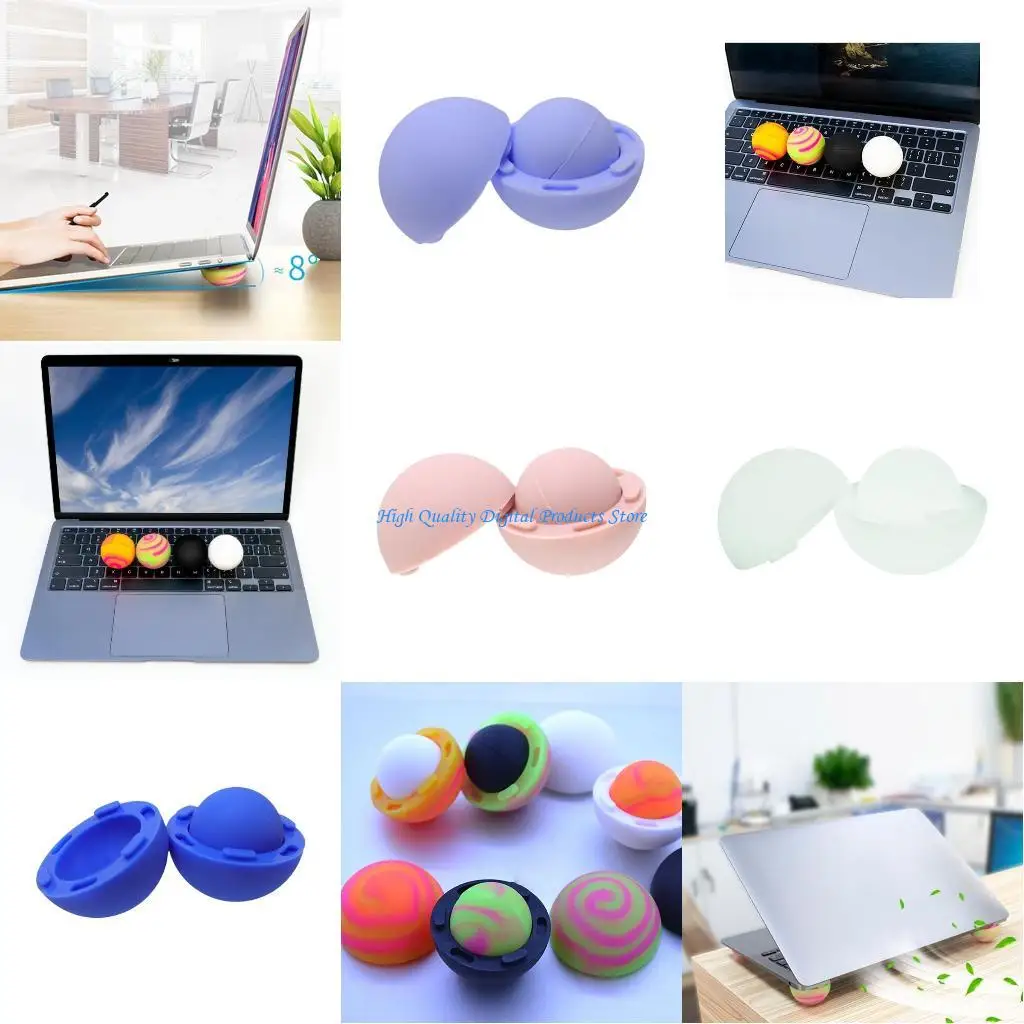 

U2JE Detachable Laptop Cooling Feet Stand Silicone Anti Slip Base Improves Airflows Elevating For Wrist Comfort