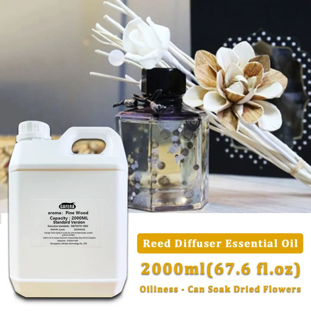 GAFERA 2000ml (67.6 fl.oz) Pine Wood/Cedar Fragrant Diffuser Supply Essential Oils - For Reed Diffuser & Fireless Aroma Diffuser