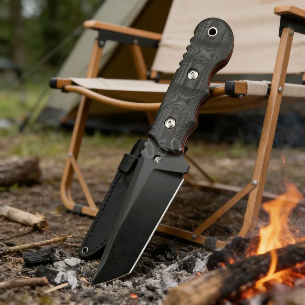 

Усовершенствованный тактический нож 8Cr13Mov Blade G10 Ручка Высокая твердость Портативный и нож для самообороны Нож для пикника и фруктов