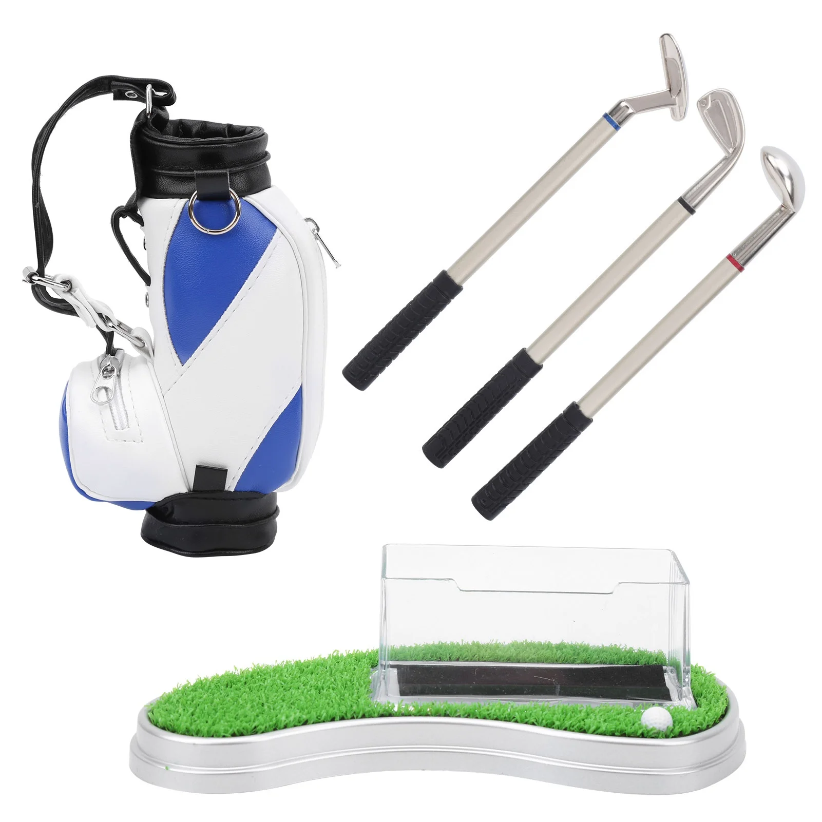 mini-desktop-golf-bag-pen-holder-with-golf-pens-business-card-box-base-souvenir-set-gift