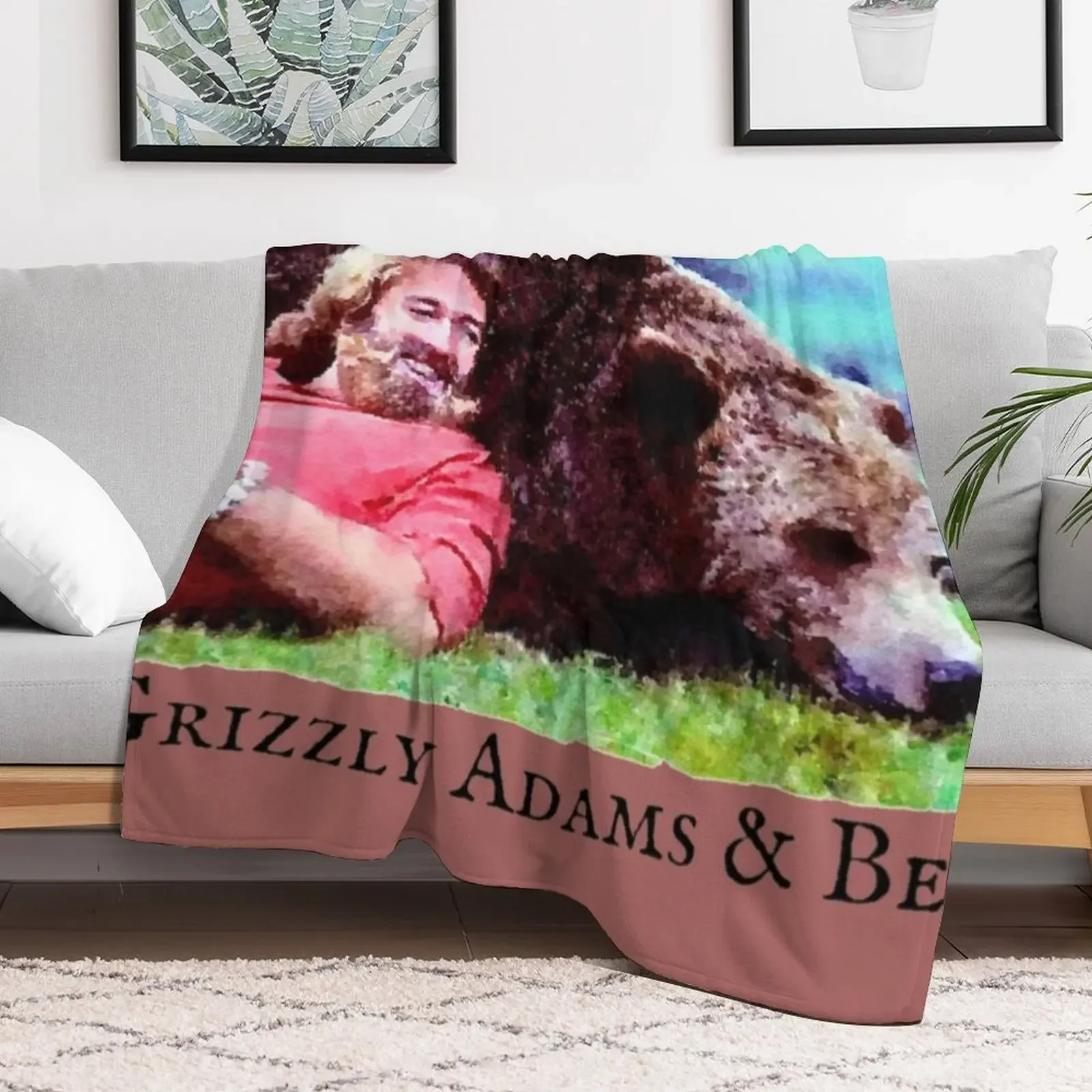 Grizzly Adams & Ben Throw Blanket Fluffy Cozy Throw Blanket for Home Decor