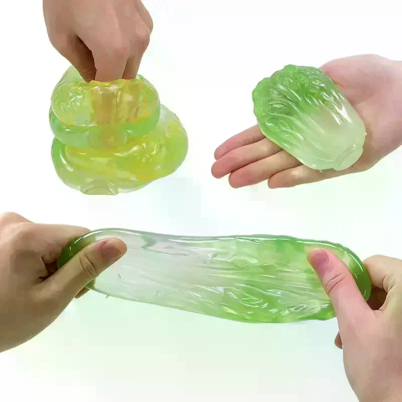 Imitation Jadeite Cabbage Squeezable Fidget Toy Tear Resistant Sensory Antistress Toy for Adults Work Pressure Relief