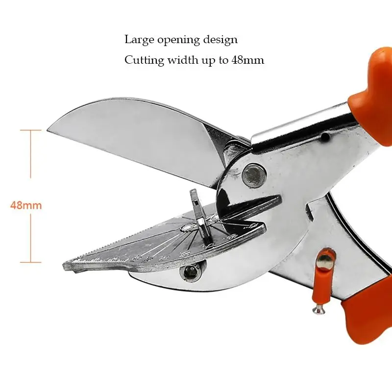 Angle Shear 45 Degree to 120 Degree Miter Cutter Hand Shear, Sk5 Blade, Wire Slot Cutter Trunking, PVC, Plastic, Thin Wood Strip