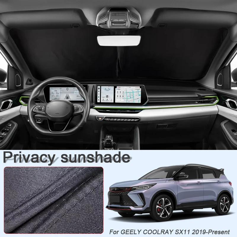

Автомобильный солнцезащитный козырек на черное окно для GEELY COOLRAY SX11 2019-2026, автоматическая защита от УФ-излучения, теплоизоляция, защитная крышка, аксессуар для интерьера