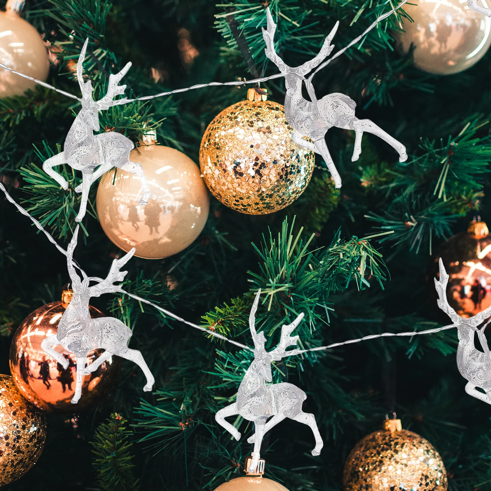 

1pc Festive Xmas Scene Layout Light String Light Decorative Led Christmas Party Home Lighting Xmas Scene Elk Shape Lamp