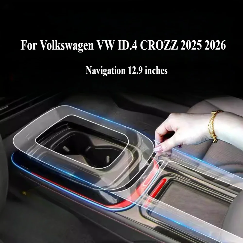 Accessoires de film de protection PPF pour Volkswagen VW ID.4 CROZZ 2025 2026, film transparent en TPU pour écran LCD de navigation, panneau de vitesses et console centrale