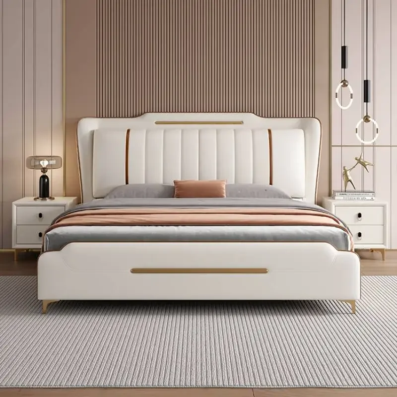 

Pretty Elegant Nordic Bed Queen Low Profile Unique Bedroom Bases Frame Bed Sets Luxury Lit Pliable Cama Casal House Accessories