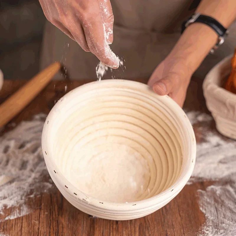 Round or Oval Banneton for Home Baker Bread Proofing Basket Natural Rattan Dough Fermentation Basket Bread Baking Tools