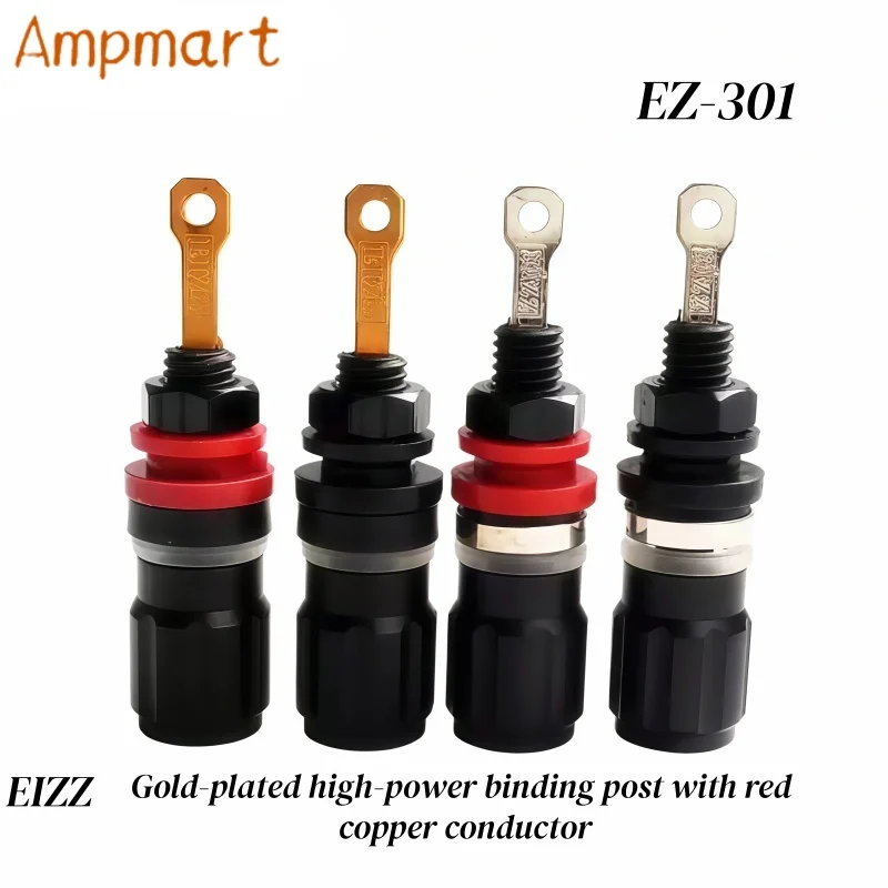 Ampmart EIZZ EZ-301 OFC Kupfer 24K vergoldeter Anschlussklemme, Einpunkt-Lautsprecherterminal für Vintage HiFi Röhrenverstärker DIY-Upgrade