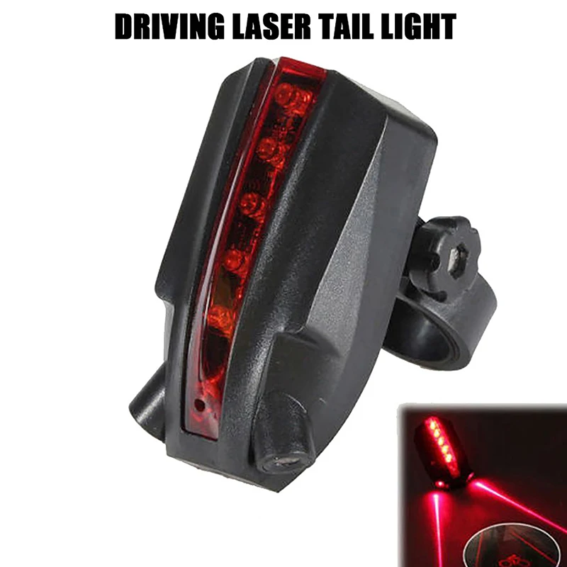 2 Laser + 5 LEDs Rear Bike Tail Light Waterproof Bicycle Cycling Lights Taillights LED Laser Safety Warning Bicycle Lights